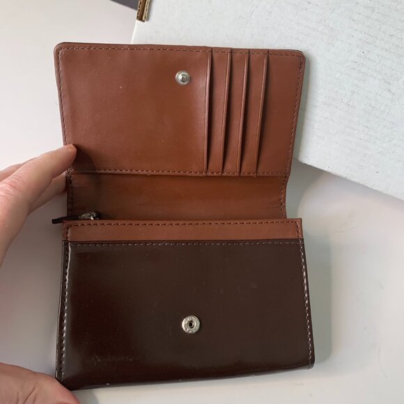 BUXTON CHOCOLATE BROWN BIFOLD LEATHER WALLET - Picture 4 of 11